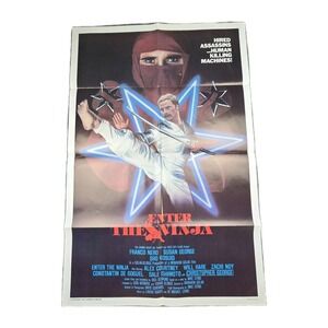 1981 ENTER THE NINJA - 1 SHEET KUNG FU MOVIE POSTER - VINTAGE MARTIAL ARTS